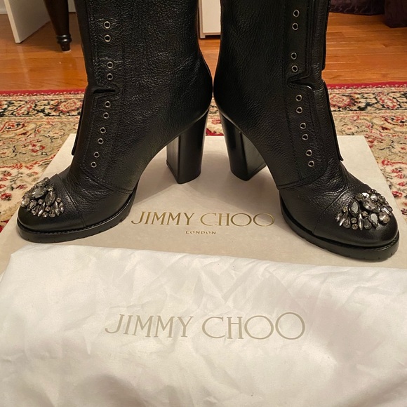 Jimmy Choo
Datchet Crystal Leather Ankle Boot - Picture 2 of 9